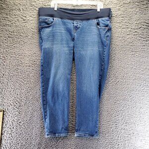 Old Navy Jeans Womens Size 14 Blue Maternity O.G. Straight Cropped